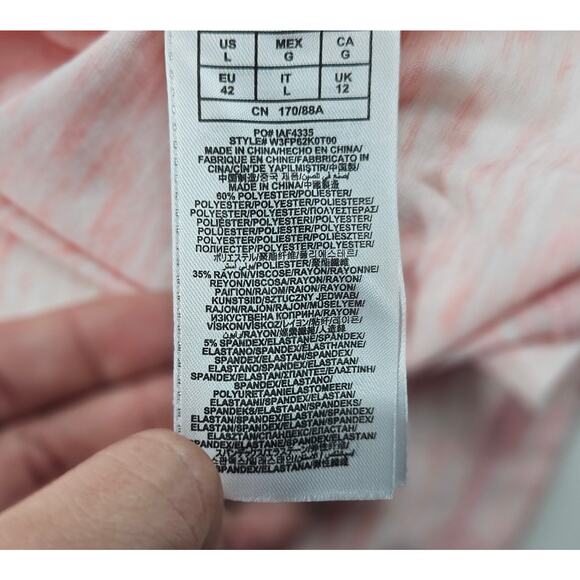 NWT Guess Peplum Top L Pink Padded Shoulders Cap Sleeve Studded Shirt punk rock - Picture 6 of 9